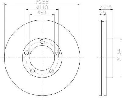 MINTEX MDC1072 тормозной диск на TOYOTA HILUX II пикап (LN8_, RN5_, LN6_, YN6_, YN5_, LN5_, RN6_)