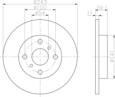 MINTEX MDC1099 тормозной диск на TOYOTA TERCEL (AL2_)