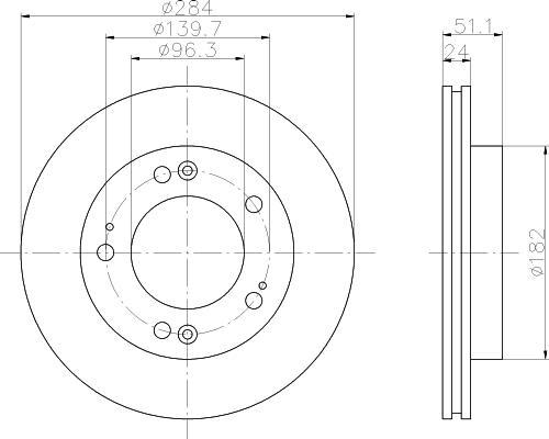 MINTEX MDC1315 тормозной диск на KIA RETONA (CE)