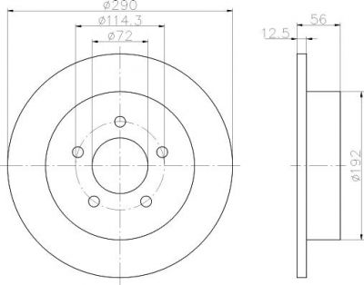MINTEX MDC1553 тормозной диск на CHRYSLER VOYAGER III (GS)