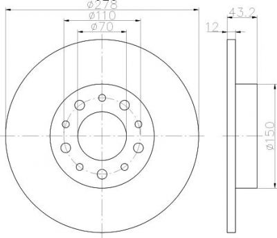 MINTEX MDC1741 тормозной диск на ALFA ROMEO 159 (939)