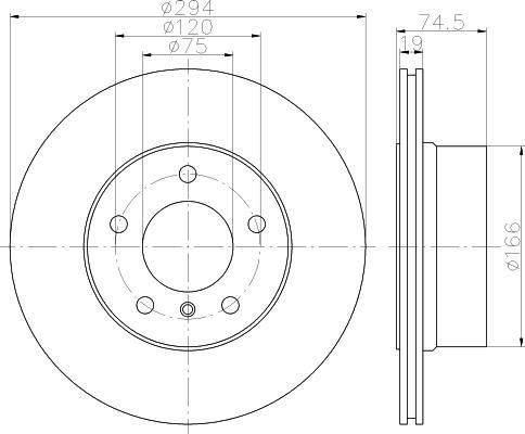 MINTEX MDC1815 тормозной диск на Z4 (E85)