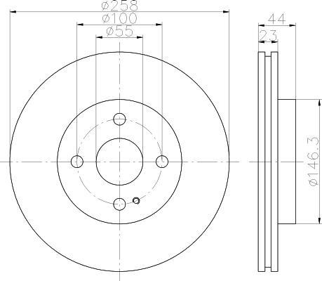 MINTEX MDC2042 тормозной диск на MAZDA 2 (DE)