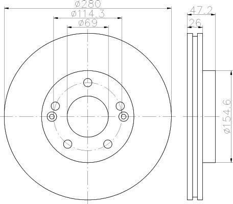 MINTEX MDC2056 тормозной диск на KIA CEE'D SW (ED)