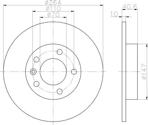MINTEX MDC2230 тормозной диск на OPEL CORSA D