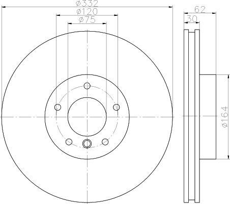 MINTEX MDC2329 тормозной диск на X6 (F16, F86)