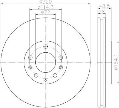 MINTEX MDC2359 тормозной диск на MAZDA CX-7 (ER)