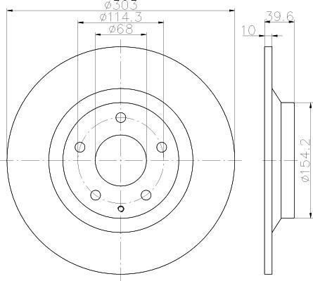 MINTEX MDC2388 тормозной диск на MAZDA CX-5 (KE, GH)