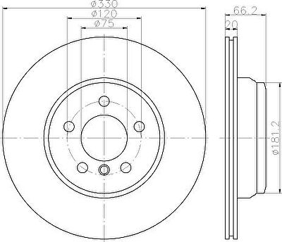 MINTEX MDC2533 тормозной диск на 4 Gran Coupe (F36)