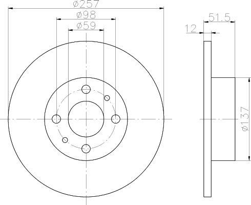 MINTEX MDC388 тормозной диск на FIAT CROMA (154)