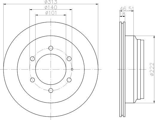 MINTEX MDC986 тормозной диск на OPEL FRONTERA B (6B_)