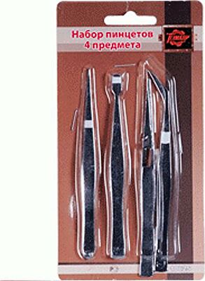 набор пинцетов 4пр. (ТЕХМАШ)