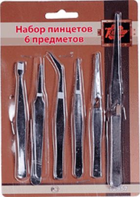 набор пинцетов 6пр. (ТЕХМАШ)