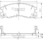 NIPParts J3602049 комплект тормозных колодок, дисковый тормоз на TOYOTA CAMRY Station Wagon (_V2_)