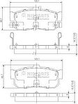 NIPPARTS Колодки тормозные задние NISSAN ALMERA 95- MAXIMA 95- PRIMERA 90-98 SUNNY 87-95 (44060-5M490, J3611034)