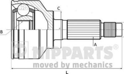 NIPParts N2823155 шарнирный комплект, приводной вал на MAZDA 323 C IV (BG)