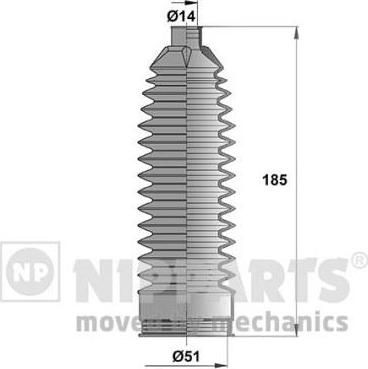 NIPParts N2843025 комплект пылника, рулевое управление на MAZDA 3 (BM)