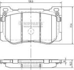 NIPParts N3600549 комплект тормозных колодок, дисковый тормоз на HYUNDAI GENESIS купе
