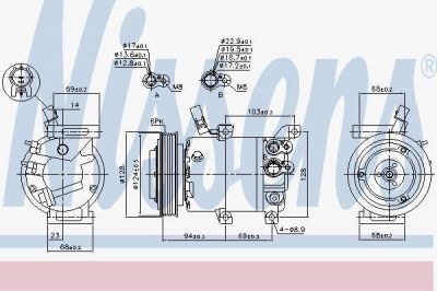 Nissens 890176 компрессор, кондиционер на KIA VENGA (YN)