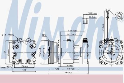 Nissens 89177 компрессор, кондиционер на FIAT CROMA (154)