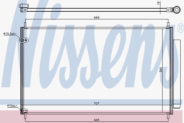 Nissens 940609 конденсатор, кондиционер на HONDA LEGEND IV (KB_)