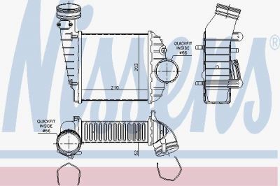 Nissens 96469 интеркулер на VW PASSAT Variant (3B6)