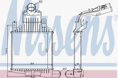 Nissens 96591 интеркулер на OPEL ZAFIRA B Van
