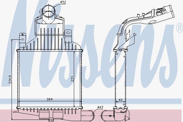Nissens 96591 интеркулер на OPEL ZAFIRA B Van