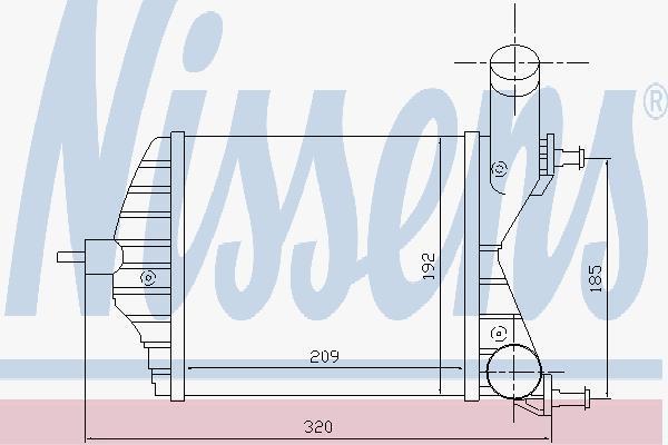 Nissens 96703 интеркулер на FIAT PUNTO (188)