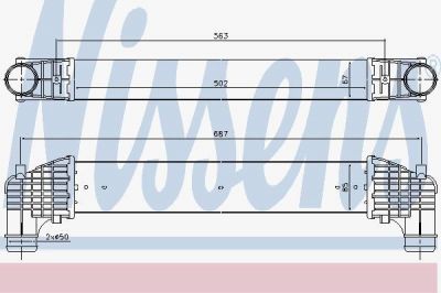 Nissens 96750 Интеркулер FORD GALAXY / VW SHARAN 1.9TD 95-