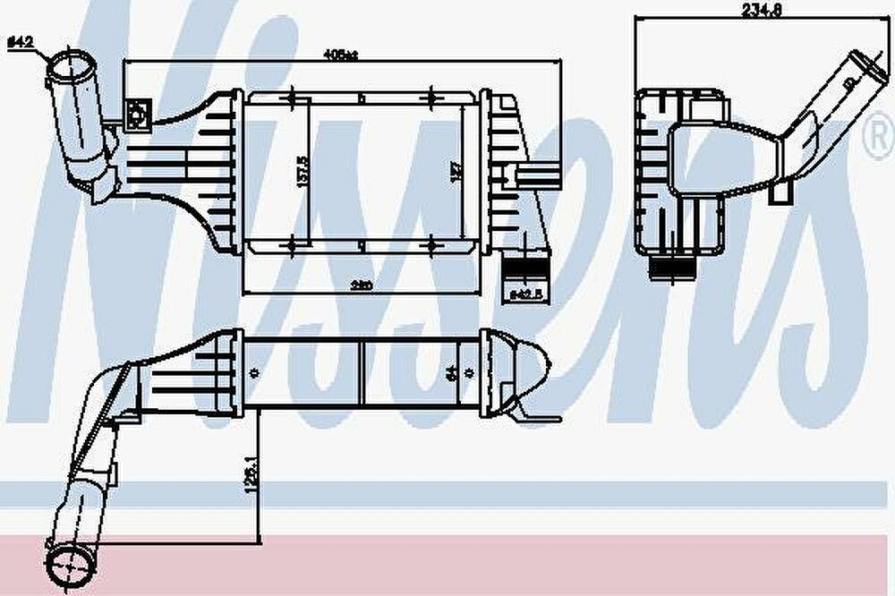 Nissens 96788 интеркулер на OPEL ZAFIRA A (F75_)