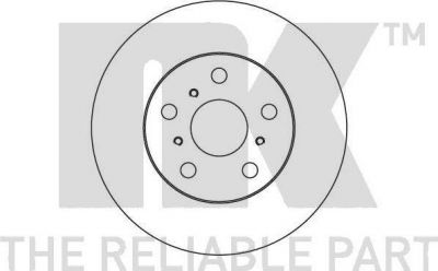 NK 204516 тормозной диск на TOYOTA CAMRY Liftback (_V1_)