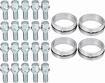 Монтажный комплект OZ Racing 81710393: 20 болтов B11 M12x1,5, резьба 20 мм, конус 60°, SW17, 4 кольца L 75/66,1 мм