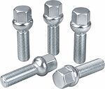 Комплект сферических колесных болтов OZ Racing R50U 80910196: 5 штук, M14x1,5, резьба 50 мм, сфера R12, SW17