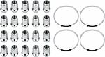 Монтажный комплект OZ Racing 81710073 для Chrysler, Dodge и Eagle: 20 открытых гаек D21 M12x1,5, конус 60°, SW21, высота 25 мм, 4 кольца L 75/67,1 мм со стопорами