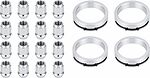 Монтажный комплект OZ Racing 81710101 для Suzuki: 16 открытых гаек D23 M12x1,25, конус 60°, SW19, высота 25 мм, 4 кольца S 68/54,06 мм со стопорами