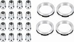 Монтажный комплект OZ Racing 81710136 для Mazda и Toyota: 16 открытых гаек D21 M12x1,5, конус 60°, SW21, высота 25 мм, 4 кольца L 75/54,06 мм со стопорами