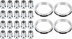 Монтажный комплект OZ Racing 81710199 для Infiniti и Nissan: 20 открытых гаек D24 M12x1,25, конус 60°, SW21, высота 25 мм, 4 кольца XL 79/66,1 мм со стопорами