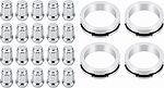 Монтажный комплект OZ Racing 81710209 для Toyota и Lexus: 20 закрытых гаек D8 M12x1,5, конус 60°, SW21, высота 34 мм, 4 кольца XL 79/60,1 мм со стопорами