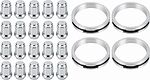 Монтажный комплект OZ Racing 81710214 для Infiniti и Nissan: 20 закрытых гаек D9 M12x1,25, конус 60°, SW21, высота 34 мм, 4 кольца XL 79/66,1 мм со стопорами