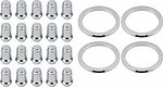 Монтажный комплект OZ Racing 81710327 для Chrysler: 20 закрытых гаек D6 M12x1,5, конус 60°, SW19, высота 34 мм, 4 кольца XL 79/71,56 мм со стопорами