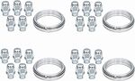 Монтажный комплект OZ Racing 81710417: 20 закрытых гаек D70 M12x1,5, конус 60°, SW21, высота 34 мм, поясок 6 мм, 4 кольца L 75/60,1 мм со стопорами