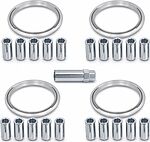 Монтажный комплект OZ Racing 81710449: 20 гаек DST20D M14x1,5, конус 60°, 4 кольца L 75/63,4 мм со стопорами и ключ CH19