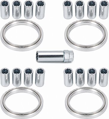 Монтажный комплект OZ Racing 81710486: 16 гаек DST20B M12x1,25, конус 60°, 4 кольца S 68/54,06 мм со стопорами и ключ CH19