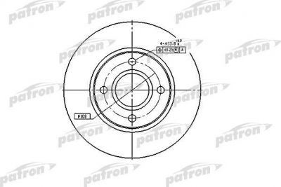PATRON Диск тормозной передн FORD: COUGAR 98-01, MONDEO I 93-96, MONDEO I седан 93-96, MONDEO I универсал 93-96, MONDEO II 96-00, MONDEO II седан 96-00, MONDEO II унив (PBD2622)