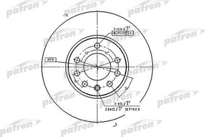 Patron PBD4048 тормозной диск на OPEL ZAFIRA A (F75_)