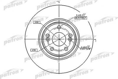 Patron PBD4259 тормозной диск на RENAULT LAGUNA II (BG0/1_)