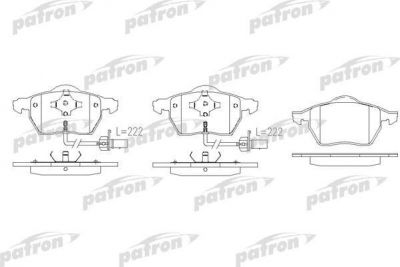 PATRON Колодки тормозные дисковые передн VOLVO: C70 кабрио 98-05, C70 купе 97-02, S70 97-00, V70 I универсал 97-00 (PBP1495)