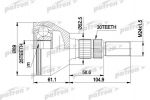 PATRON ШРУС наружн к-кт FIAT: CROMA 05 -, OPEL: SIGNUM 03 -, VECTRA C 02 -, VECTRA C GTS 02 -, VECTRA C универсал 03 -, VAUXHALL: SIGNUM 03 -, VECTRA Mk II 0 (PCV1420)