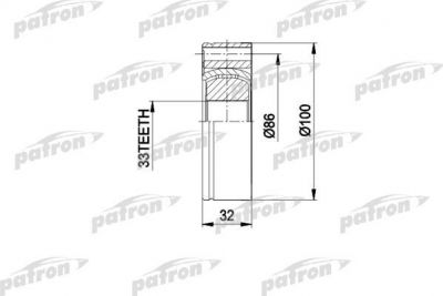 PATRON ШРУС внутр к-кт AUDI: А6 94- (PCV3012)